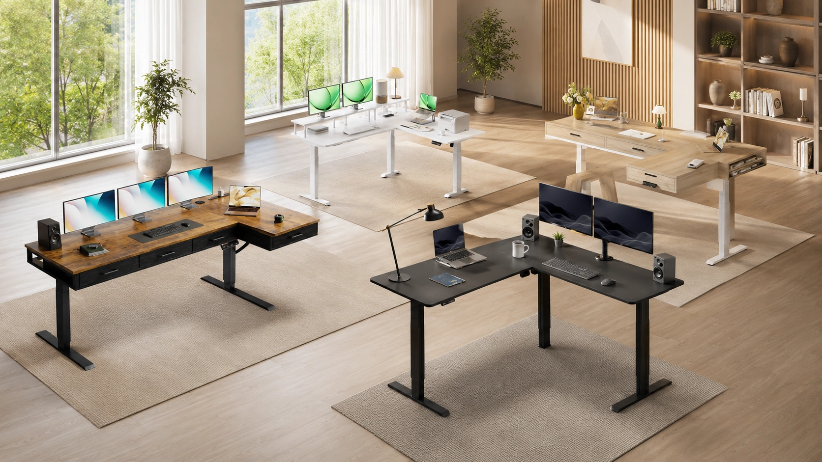 Best L-shaped electric standing desks for home office