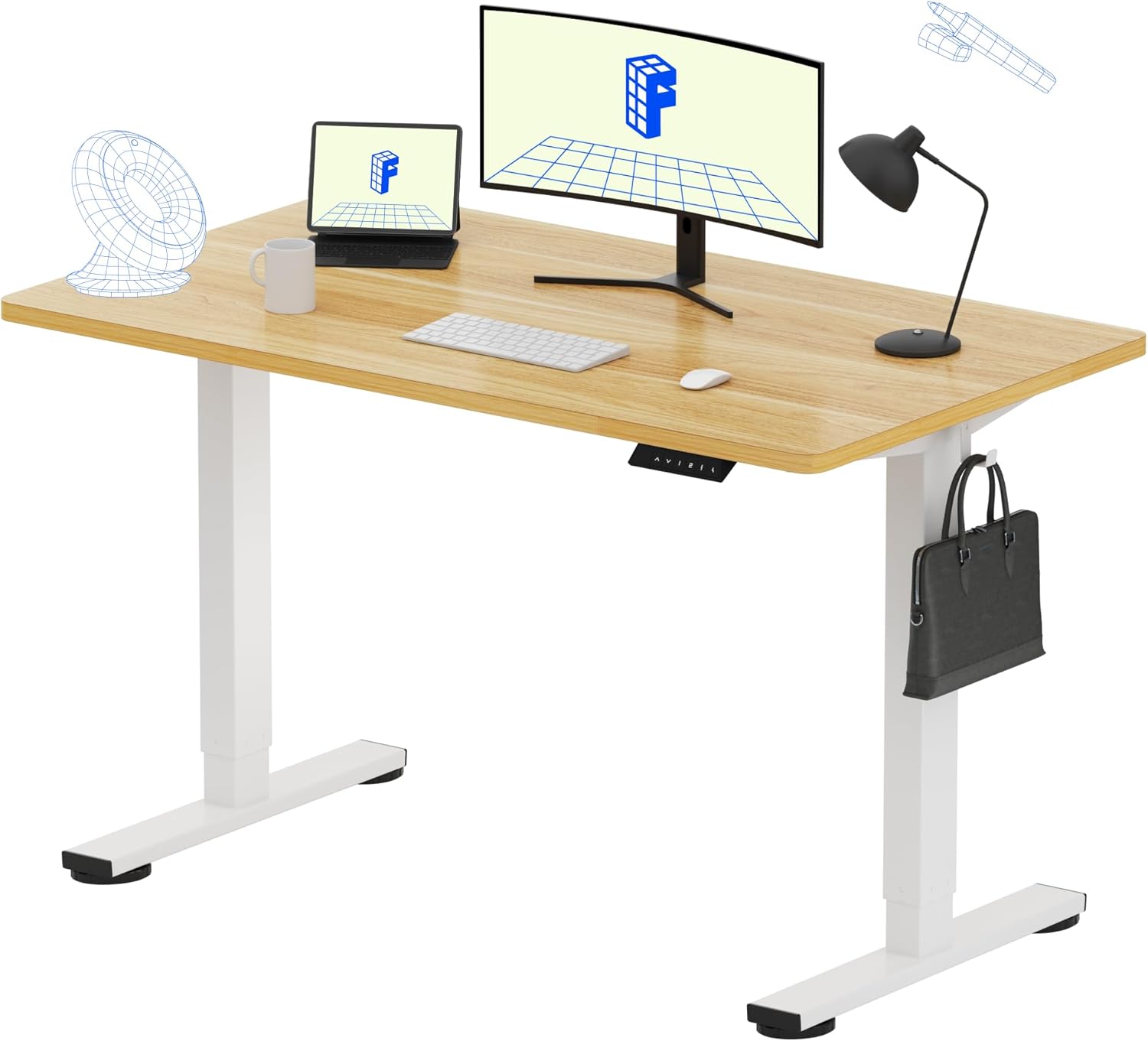 FLEXISPOT EN1 48 inch Maple Standing Desk
